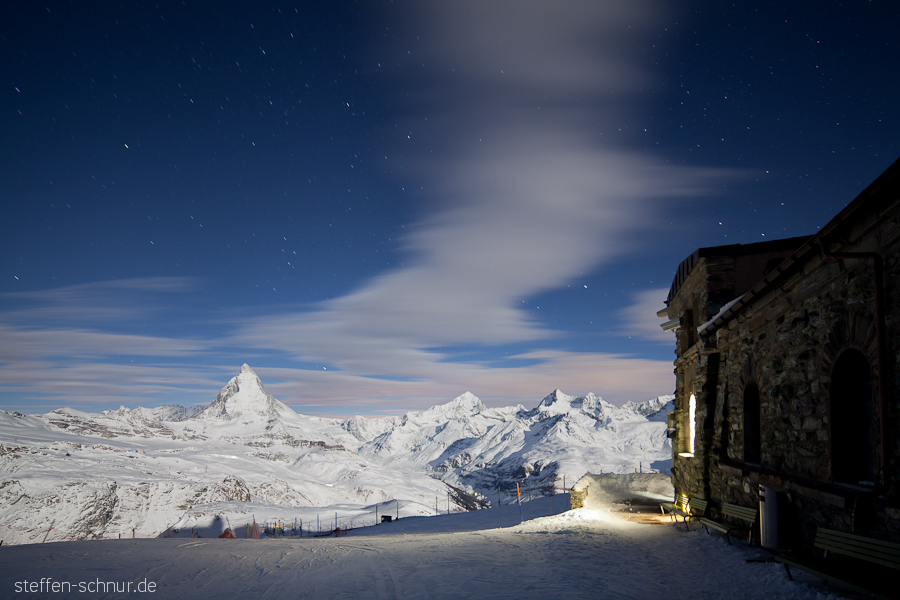 house
 Matterhorn
 night
 Switzerland
 stars
 Wallis
 winter
