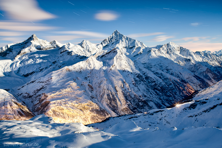 snow
 alps
 aplenic landscape
 long Exposure
 night scene
 Switzerland
 stars
