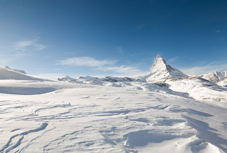 snow
 Matterhorn
 Switzerland
 Wallis
 winter
 blue sky
