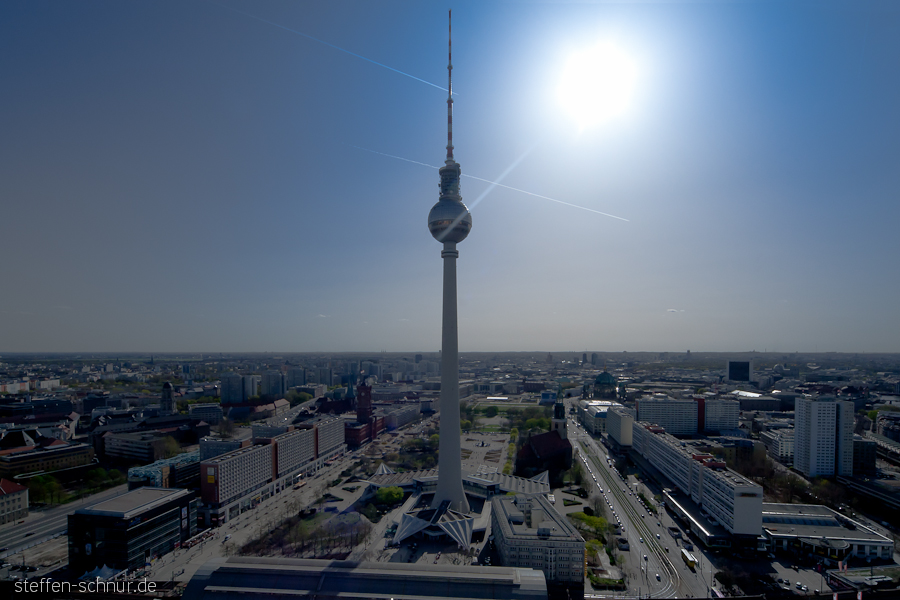 televisiontower
 Alexanderplatz
 Mitte
 Berlin
 Germany
 architecture
 panorama view
