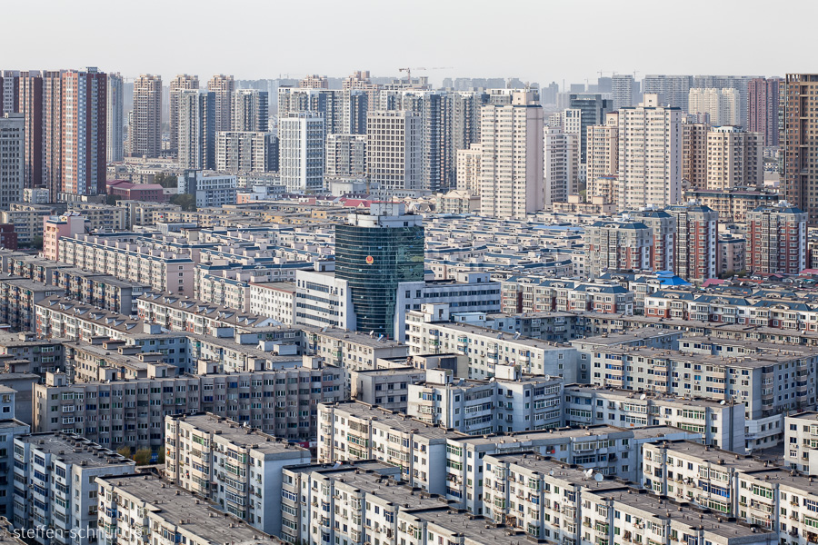 city skyline
 Shenyang
 China
 narrowness
 metropolis
 skyscrapers
 sea of houses
