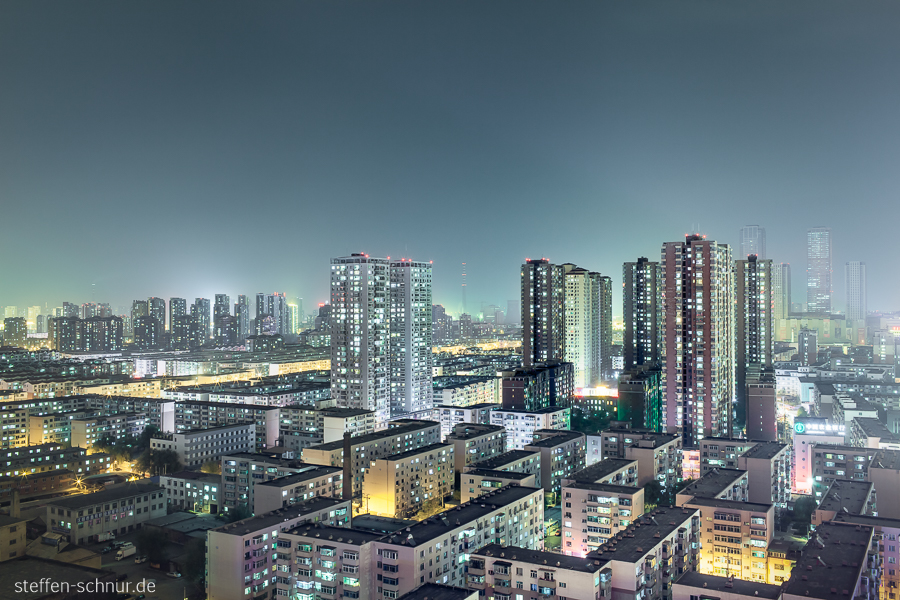 city skyline
 Shenyang
 China
 roof
 heaven
 lights
 block of flats
