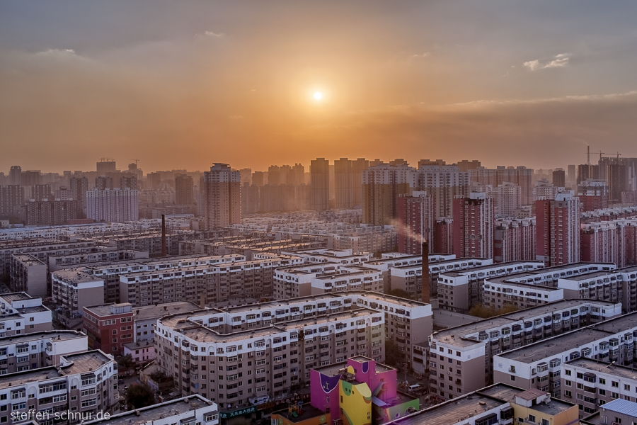 city skyline
 panoramic view
 sunset
 survey
 Shenyang
 China
 metropolis
