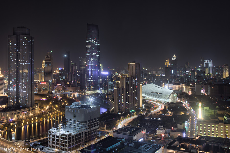 city skyline
 panoramic view
 survey
 Tianjin
 China
 river
 street
