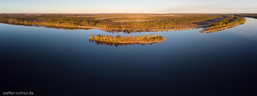 Lapland
 Finland
 island
 panorama view
 lake
 forest
