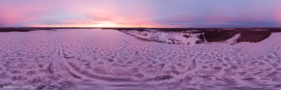 sunrise
 Lapland
 Finland
 village
 landscape
 panorama view
 forest
