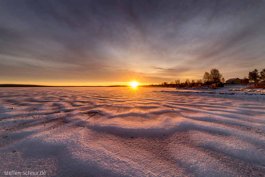 snow
 sunrise
 Lapland
 Finland
 lake
 winter
 frozen
