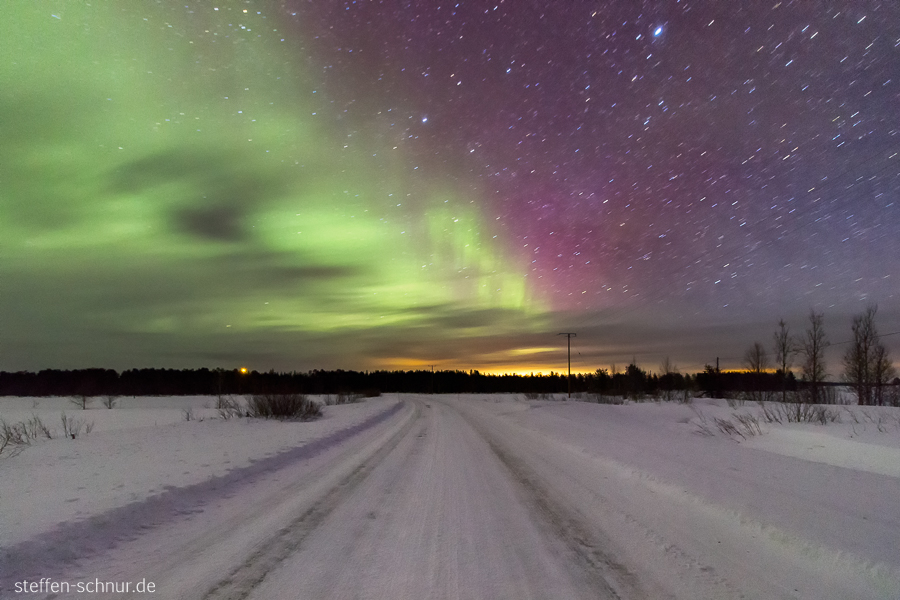 aurora borealis
 northern lights
 snow
 Polar Circle
 Lapland
 Finland
 starry sky
