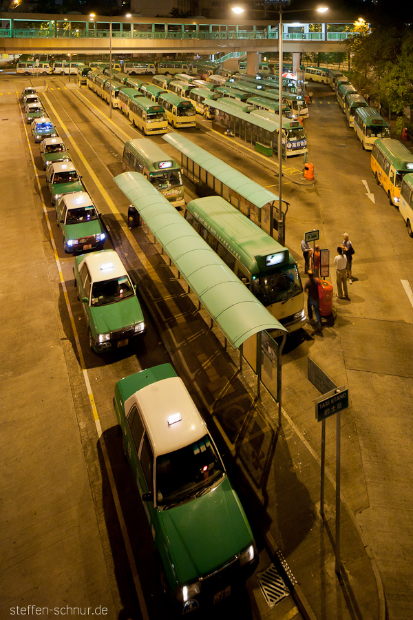 bus station
 taxi rank
 Hong Kong
 China
 taxis
