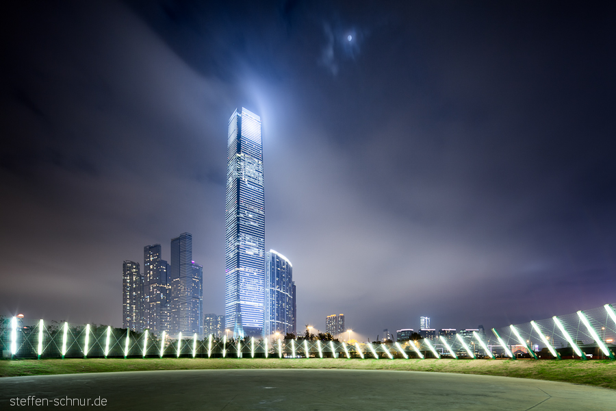 International Commerce Centre
 lamps
 moon
 Kowloon
 Hong Kong
 China
 lights
