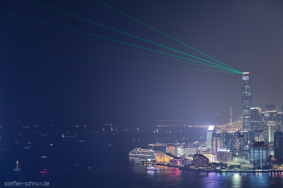 city skyline
 Hong Kong
 China
 river
 laser
 night
 reflections
