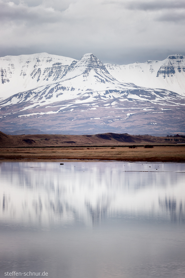 snow
 mountain
 Iceland
 mirroring
