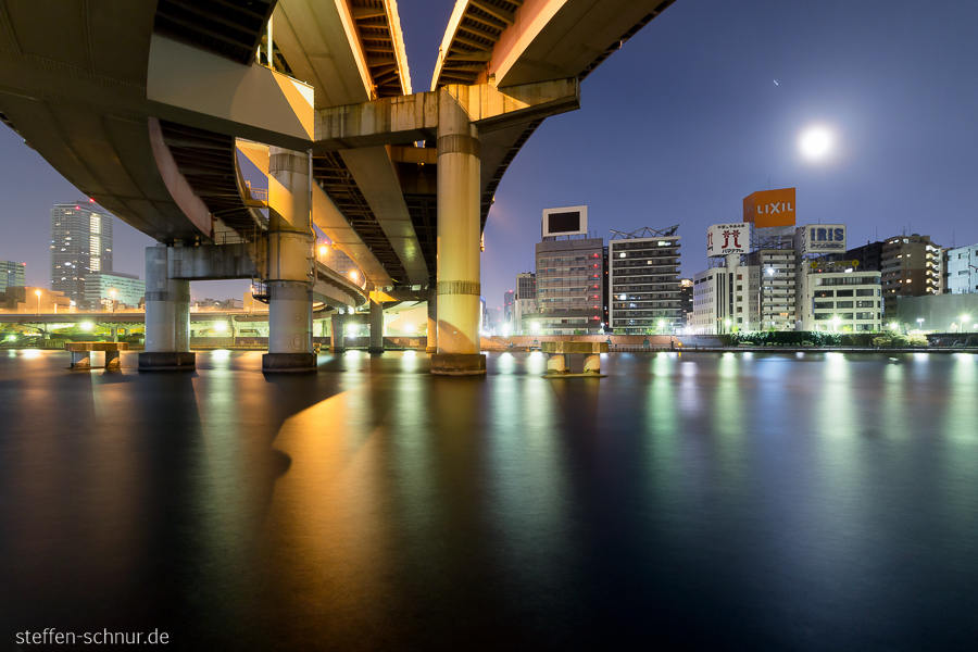 moon
 Tokyo
 Japan
 Bridge
