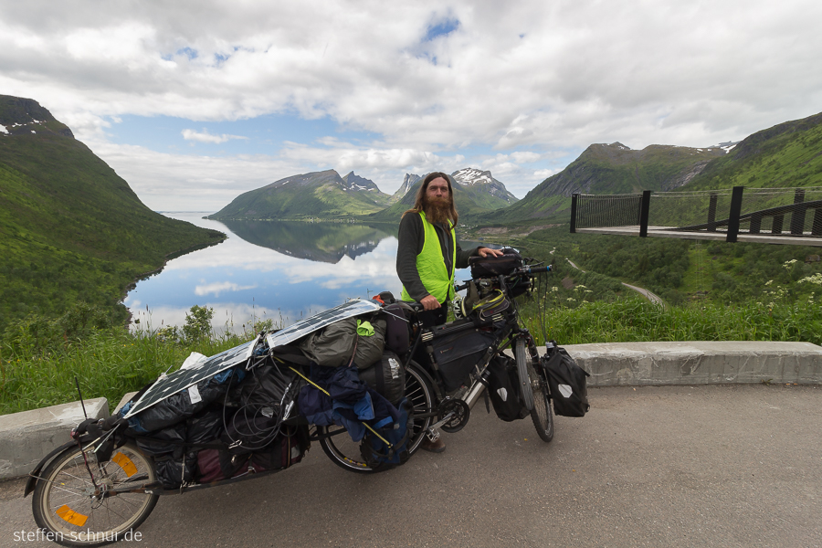 bike
 Senja
 Bridge
 fjord
 Norway

