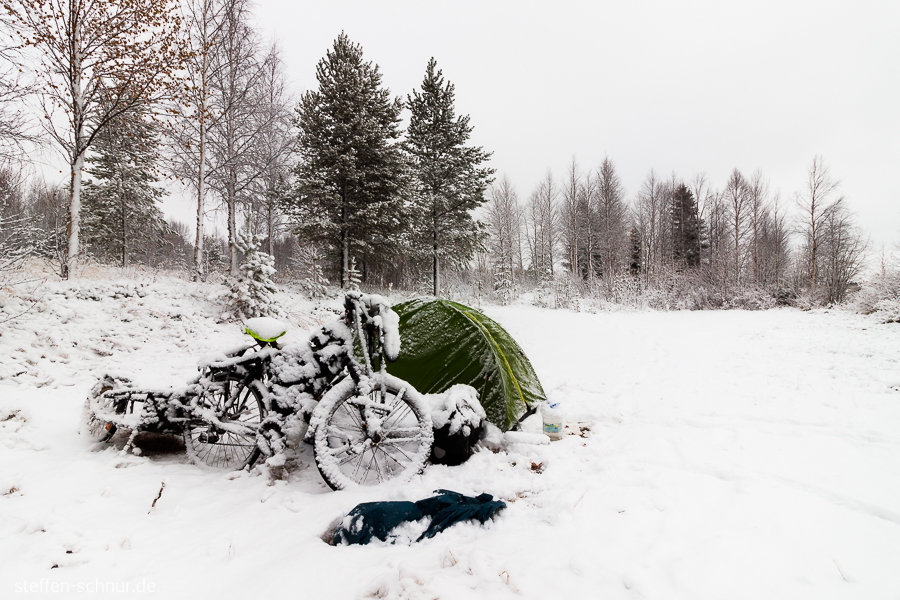 snow
 bike
 Finland
 winter
 tent
