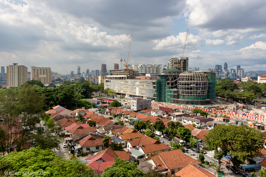 survey
 mall
 Kuala Lumpur
 Malaysia
 building lot
 houses
 clouds
