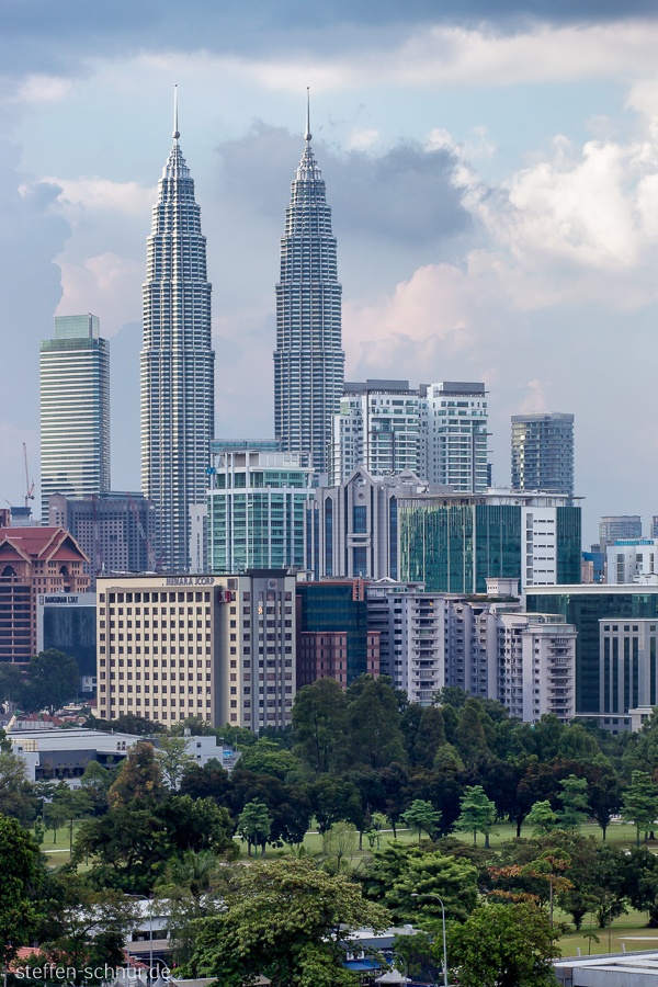 city skyline
 Petronas Towers
 Kuala Lumpur
 Malaysia
 skyscrapers
 day
