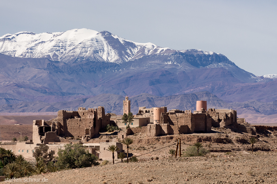 Morocco
 Mountain landscape
 village
 High Atlas
