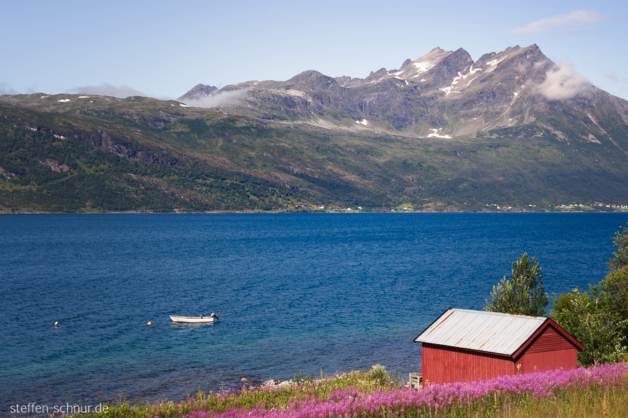 mountains
 Boat
 cottage
 coast
 Norway

