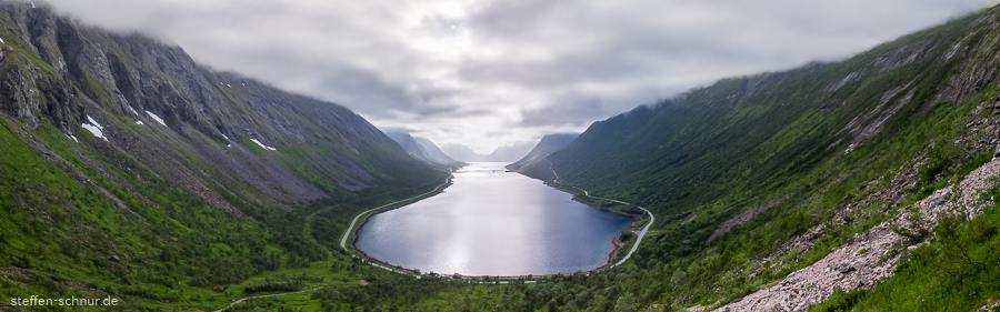 Senja
 fjord
 Norway
 panorama view
 from above
