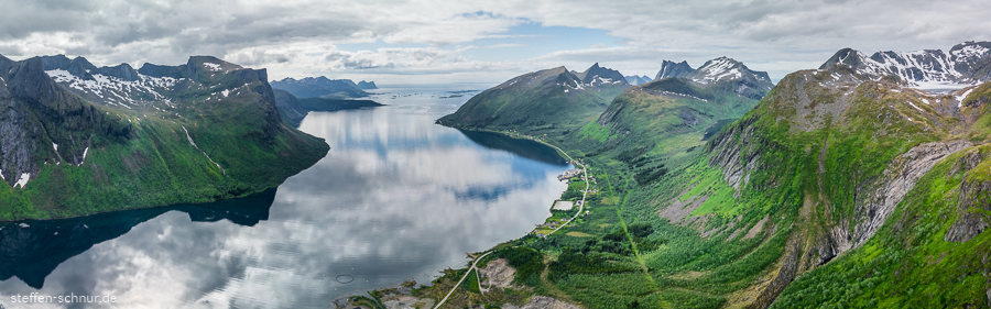 Senja
 fjord
 landscape
 aerial photograph
 Norway
