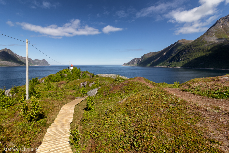 Senja
 fjord
 lighthouse
 Norway
 way
