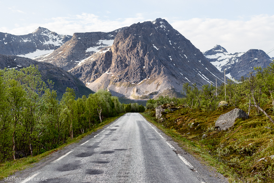 mountain
 Troms
 Norway
 street
