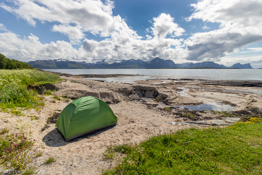 Senja
 Norway
 beach
 tent
 camping
