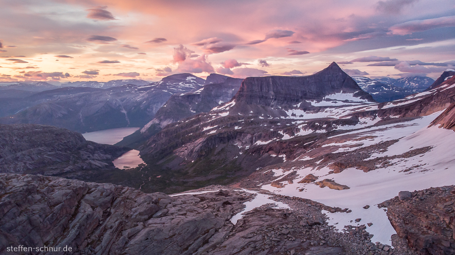sunrise
 Mountain landscape
 Norway
