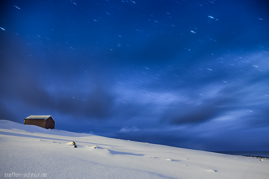 snow
 loneliness
 cottage
 long Exposure
 Lofoten
 Norway
 stars
