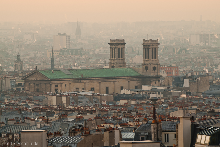 Saint-Vincent-de-Paul
 church
 Paris
 France
 architecture
 roofs
 panorama view
