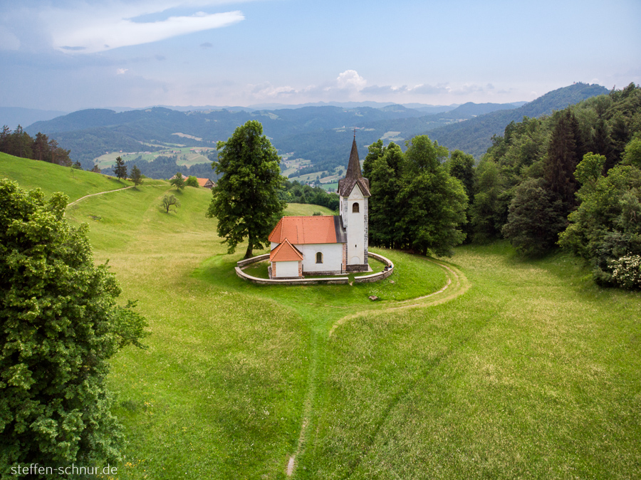 church
 Slovenia
 meadow
