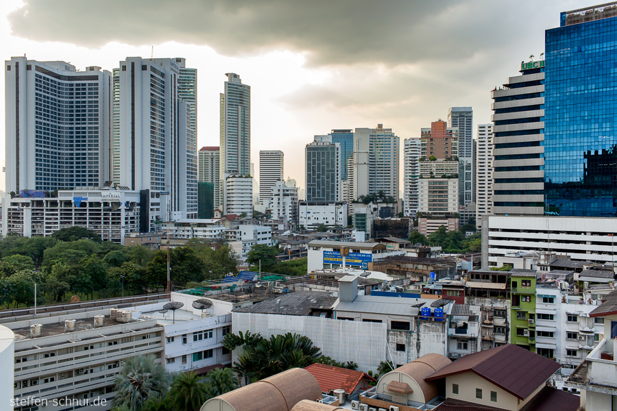 survey
 Bangkok
 Thailand
 roofs
 skyscrapers
 park
 houses
