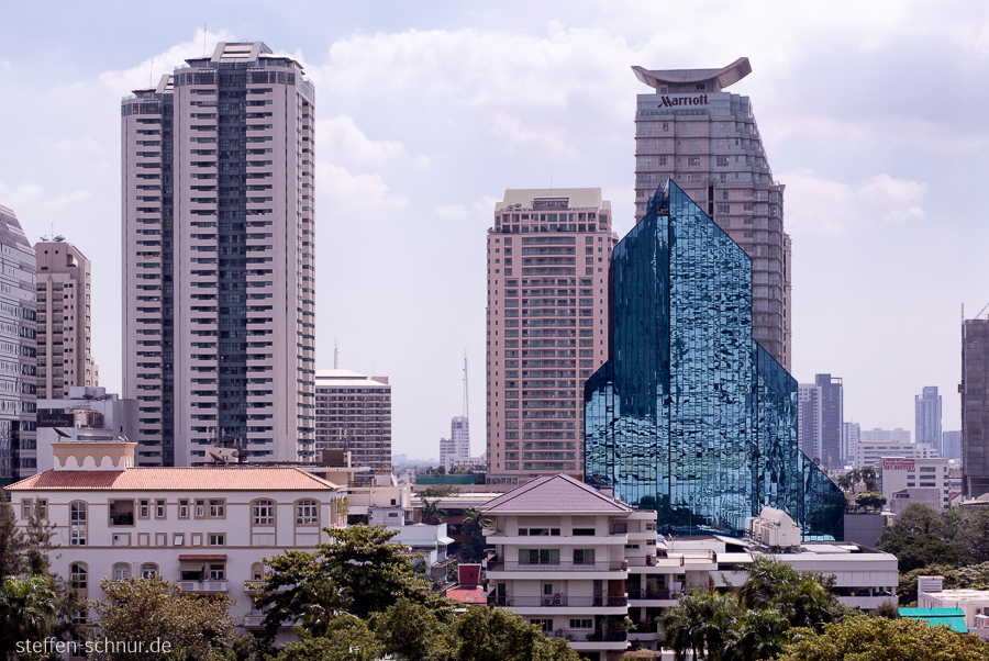 city skyline
 hotel
 Mariot
 villa
 Bangkok
 Thailand
 glass
