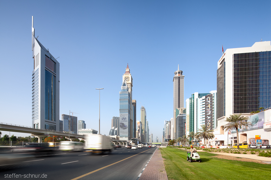 cars
 highway
 Dubai
 skyscrapers
 Lawn Mower
 expressway
 UAE
