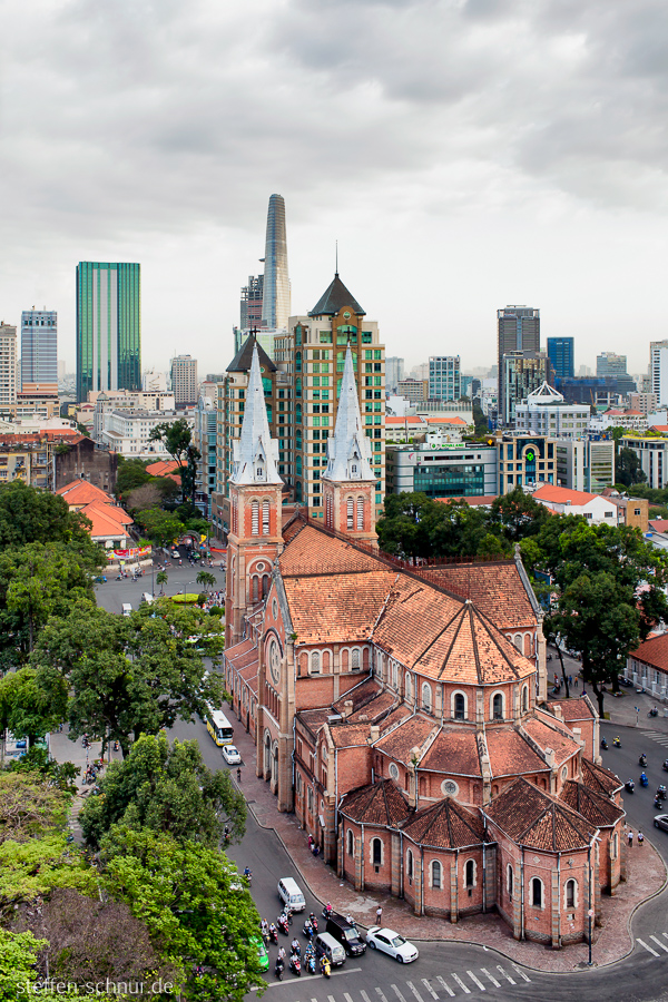 Notre-Dame Basilica
 city skyline
 church
 Ho Chi Minh City
 Saigon
 Vietnam
